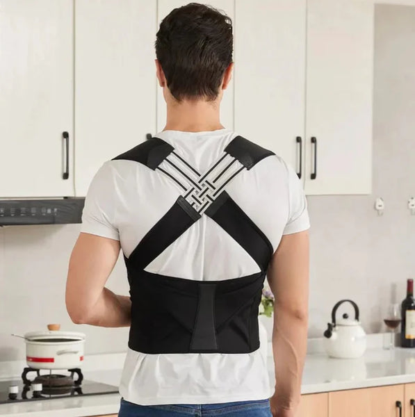 Adjustable Back Posture Corrector & Shoulder Support Belt – Upper Back Brace for Men & Women